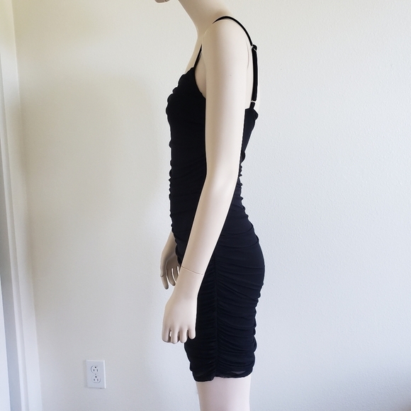 Lovers and Friends Black Bodycon Ruched Mini Dress size Small - Picture 8 of 16